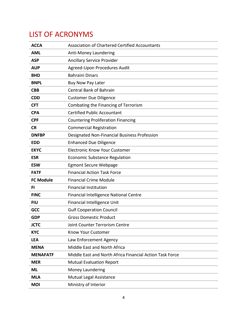 THE KINGDOM OF BAHRAIN’S NATIONAL RISK ASSESSMENT